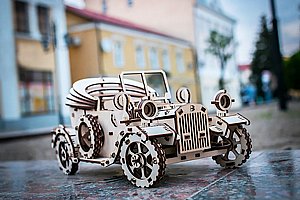 פאזל תלת מימדי מכני מעץ EWA Eco-Wood-Art Retrocar פאזל תלת מימדי מכני מעץ EWA Eco-Wood-Art Retrocar
