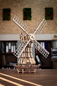 פאזל תלת מימד מכני מעץ EWA Eco-Wood-Art WindMill פאזל תלת מימד מכני מעץ EWA Eco-Wood-Art WindMill