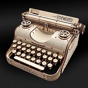 פאזל תלת מימדי מכני מעץ EWA Eco-Wood-Art TYPEWRITER פאזל תלת מימדי מכני מעץ EWA Eco-Wood-Art TYPEWRITER