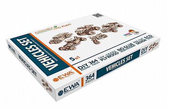 ���� ��� ����� ���� ��� EWA Eco-Wood-Art VEHICLES SET