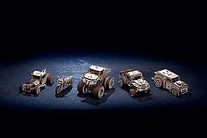 פאזל תלת מימדי מכני מעץ EWA Eco-Wood-Art VEHICLES SET פאזל תלת מימדי מכני מעץ EWA Eco-Wood-Art VEHICLES SET