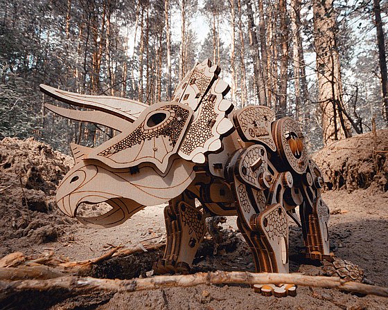 ���� ��� ����� ���� ��� EWA Eco-Wood-Art TRICERATOPS
