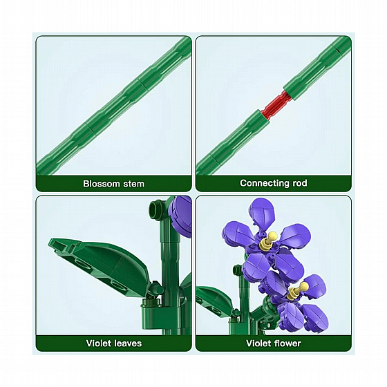 ��� ����� Jbricks 150714 Violets Flower