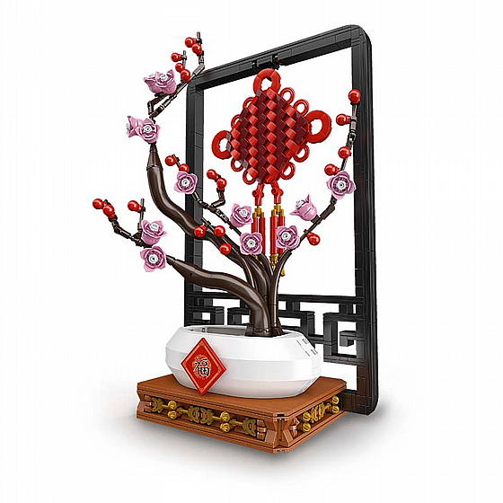 ��� ����� MOULD KING 10014 Plum Chinese Knot Blossom