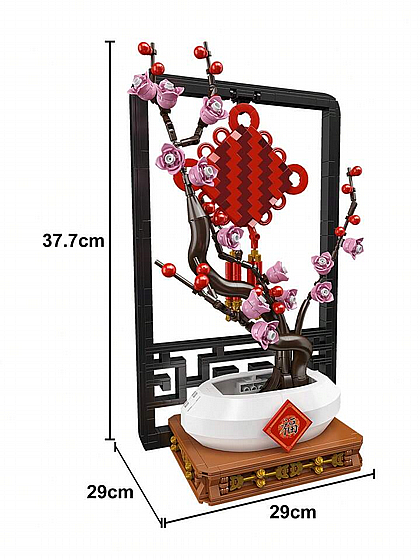 ��� ����� MOULD KING 10014 Plum Chinese Knot Blossom