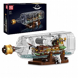 דגם הרכבה Mould King 10067 Flying Dutchman Ship In a Bottle דגם הרכבה Mould King 10067 Flying Dutchman Ship In a Bottle