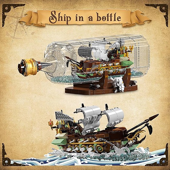 ��� ����� Mould King 10067 Flying Dutchman Ship In a Bottle