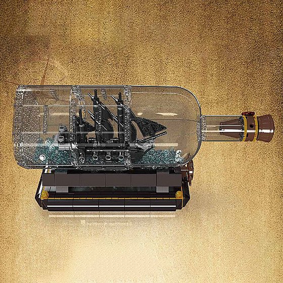 ��� ����� ����� ����� Mould King 10070 Black Pearl in a Bottle