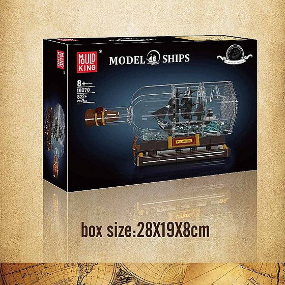 ��� ����� ����� ����� Mould King 10070 Black Pearl in a Bottle