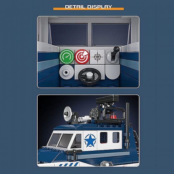 ��� ����� ����� ����� Mould King 10084 Police Boat