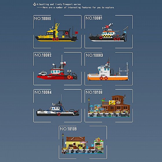 ��� ����� ����� ����� Mould King 10084 Police Boat