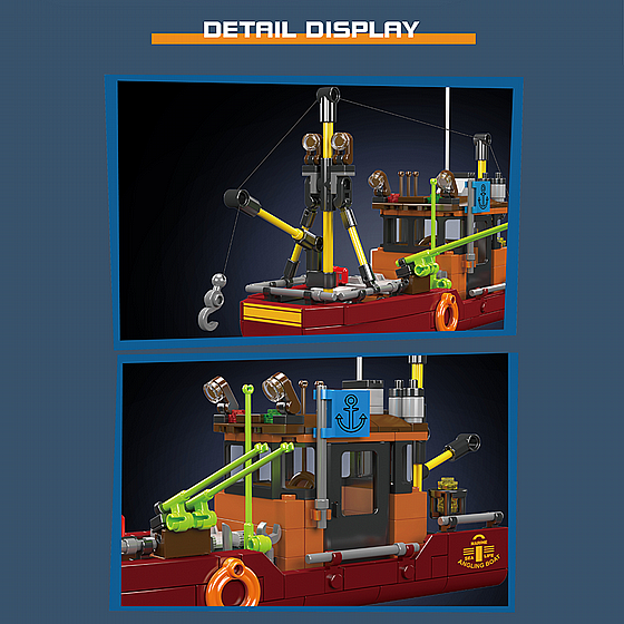��� ����� ����� ���� Mould King 10135 Fishing Boat