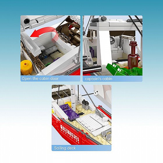 ��� ����� ����� ���� Mould King 10190 Modern Sailboat II