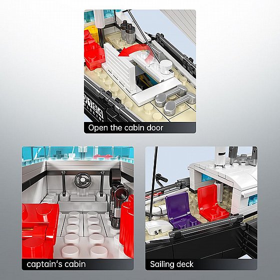 ��� ����� ����� ���� Mould King 10194 Modern Sailboat