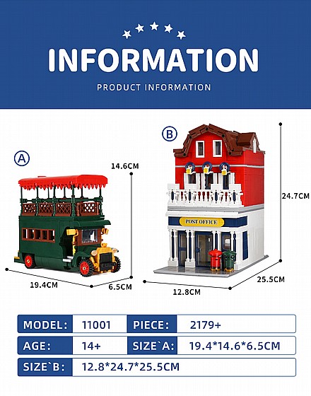 ���� ����� 2179 ����� Mould King 11001 Post Office