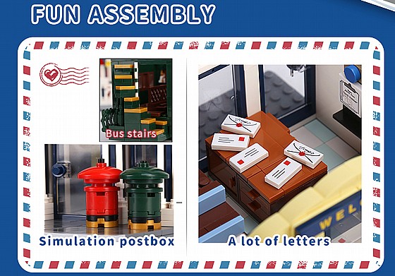 ���� ����� 2179 ����� Mould King 11001 Post Office