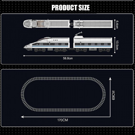 ��� ����� Mould King 12021 CRH380A High-speed Train