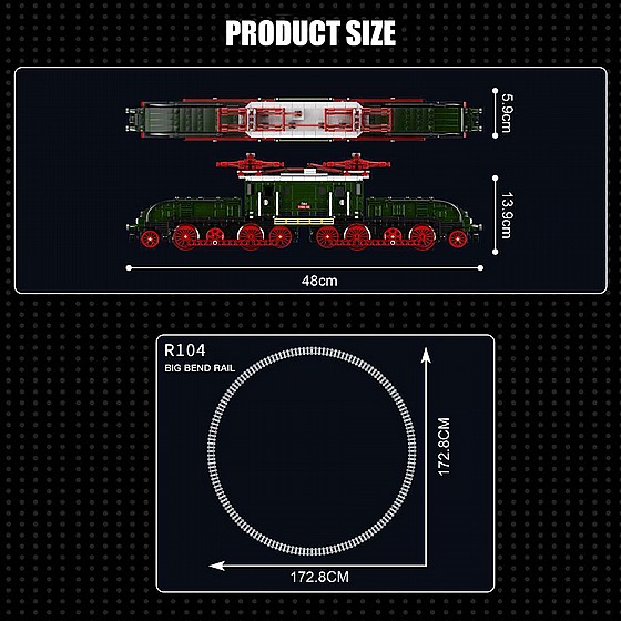 ��� �����  MOULD KING 12023 Electric Locomotive 