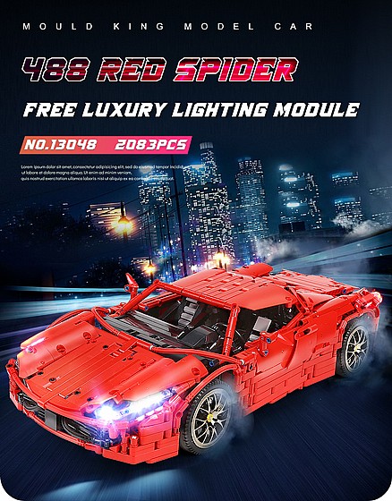 ���� ����� 2083 ����� �� ��� Mould King 13048 Red Spider