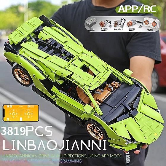 ���� ����� 3819 ����� �� ��� Mould King 13057S+D Linbaoginni Sierne Green Dynamic 