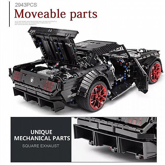 ���� ����� 2943 ����� Mould King 13108 Mustang