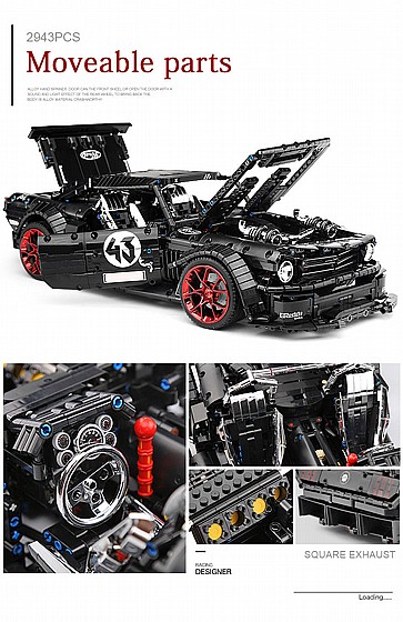 ���� ����� 2943 ����� Mould King 13108 Mustang