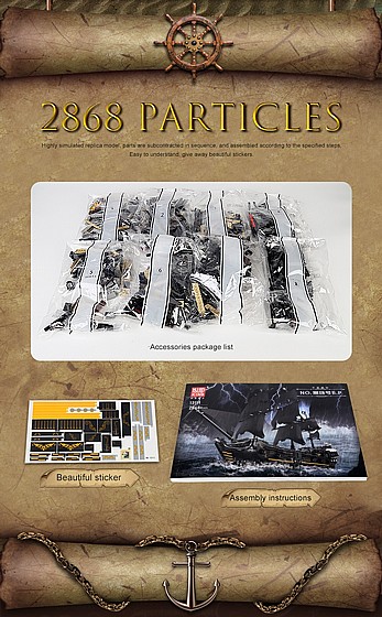 ���� ����� 2868 ����� Mould King 13111 Black Pearl