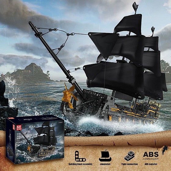 ��� ����� Mould King 13186 B.P. Black Pearl II Pirates Ship