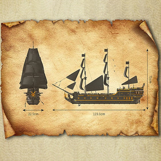 ��� ����� Mould King 13186 B.P. Black Pearl II Pirates Ship