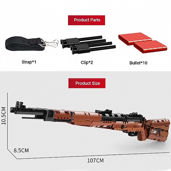 ���� ����� MOULD KING 14002 Mauseres 98K Sniper Rifle