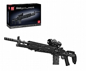 דגם הרכבה MOULD KING 14026 MK14 Battle Rifle Simulation Gun דגם הרכבה MOULD KING 14026 MK14 Battle Rifle Simulation Gun