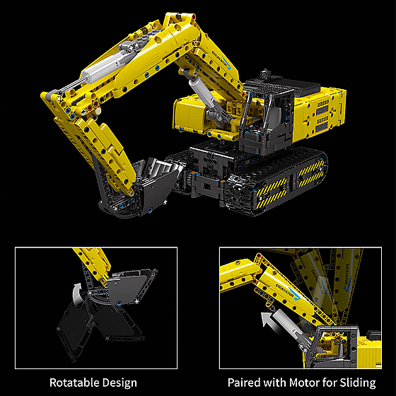 ��� ������ ���� ��� Mould King 15061 Mechanical Digger Yellow ������ �����