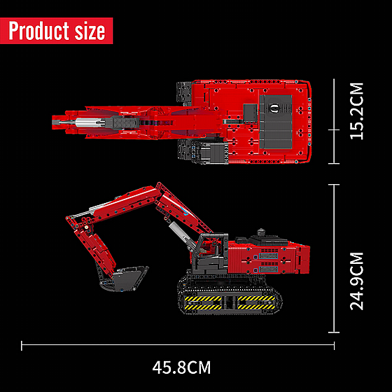 ��� ������ ���� ��� Mould King 15062 Mechanical Digger Red ������ �����