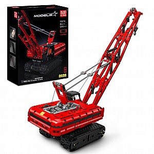 דגם הרכבה Mould King 15070 Crawler Crane Red דגם הרכבה Mould King 15070 Crawler Crane Red