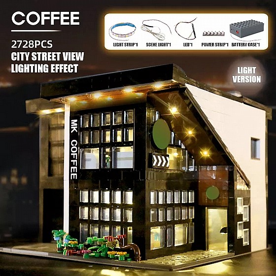���� ����� 2728 ����� �� ��� Mould King 16036 Coffee House