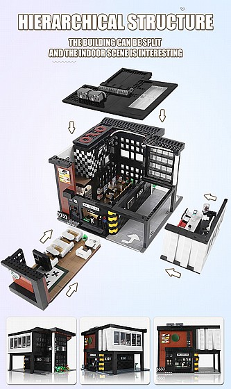 ���� ����� 2728 ����� �� ��� Mould King 16036 Coffee House