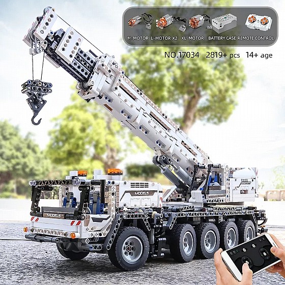 ���� ����� 2819 ����� �� ��� Mould King 17034 Mechanical Crane