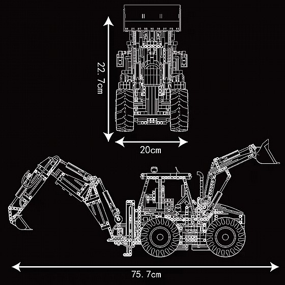 ��� ����� MOULD KING 17036 2 in 1 Motor Bulldozer