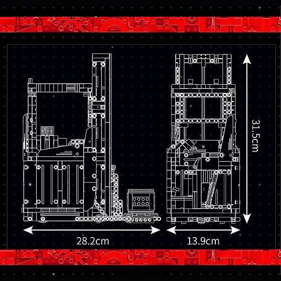 ��� ����� Mould King 17040 Red Reach Truck