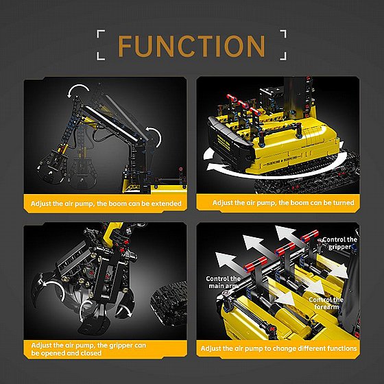 ��� ����� Mould King 17077 Hydraulic Log Grapple