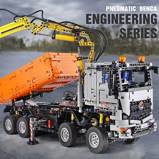 ���� ����� 2819 ����� �� ��� Mould King 19007 PneumaticTruck