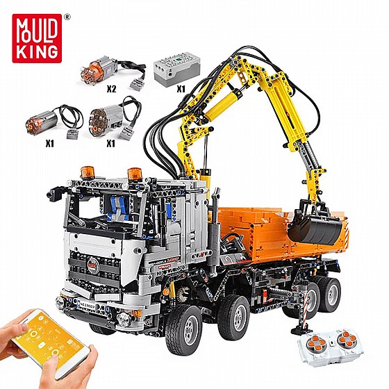 ���� ����� 2819 ����� �� ��� Mould King 19007 PneumaticTruck