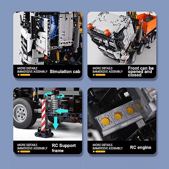 ���� ����� 2819 ����� �� ��� Mould King 19007 PneumaticTruck