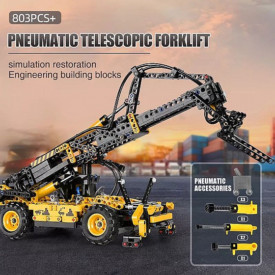 ��� ����� Mould King 19009 Pneumatic Telescopic Forklift