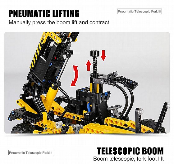 ��� ����� Mould King 19009 Pneumatic Telescopic Forklift