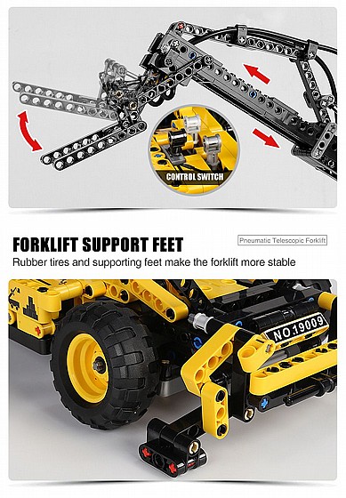 ��� ����� Mould King 19009 Pneumatic Telescopic Forklift