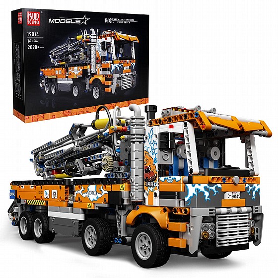 ��� ����� Mould King 19014 Pneumatic Concrete Pump Truck