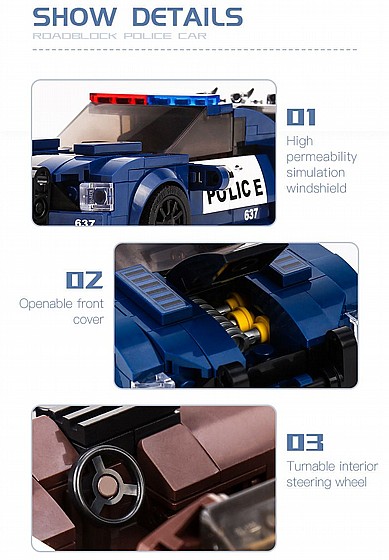 ��� ����� Mould King 27002 Roadblock Police Car