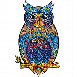 פאזל עץ Unidragon בצורות מיוחדות Charming Owl size S פאזל עץ Unidragon בצורות מיוחדות Charming Owl size S