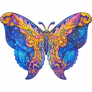 פאזל עץ Unidragon בצורות מיוחדות Intergalaxy Butterfly size M פאזל עץ Unidragon בצורות מיוחדות Intergalaxy Butterfly size M